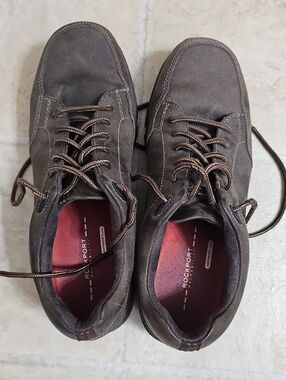 Rockport Men's Dark Brown Leather Lace-Up Casual Shoes